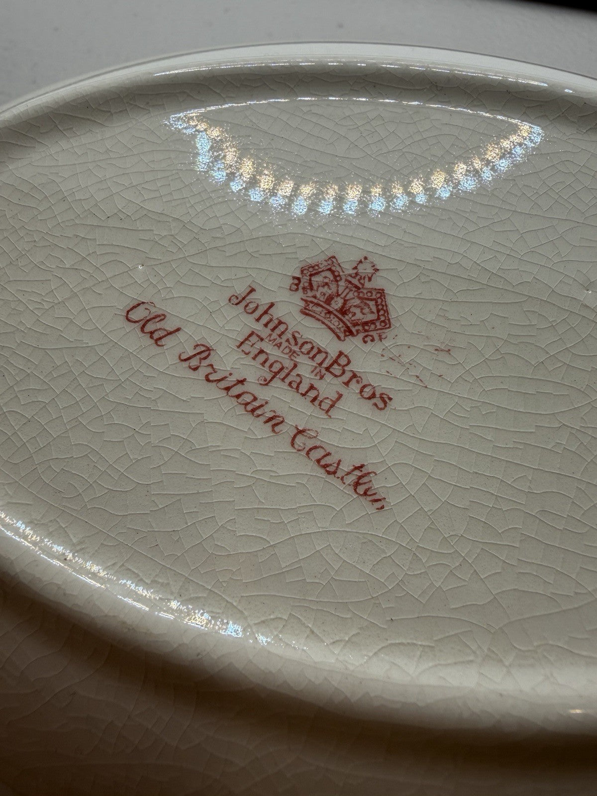 Johnson Brothers Old Britain Castles Red Oval Vegetable Bowl 2 Dessert Bowls