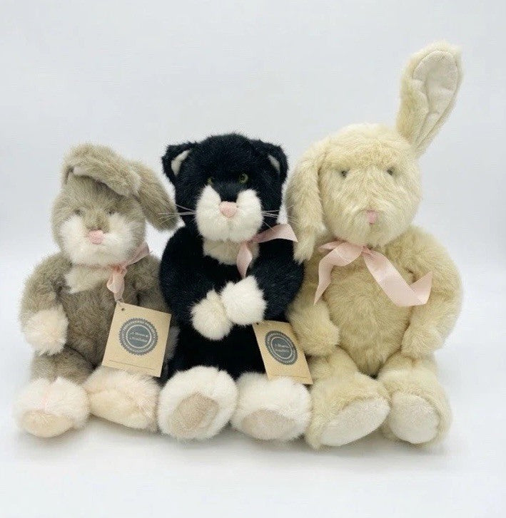 Vintage Boyds Collection Plush Lot 3 Cat Bunny Bears 1984-1994 Stuffed Animals