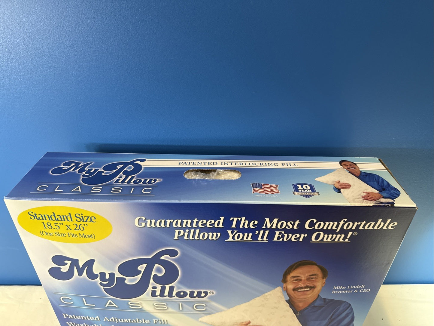 MyPillow Classic Bed Pillow White Adjustable Fill Washable Dryable 18.5x26 New