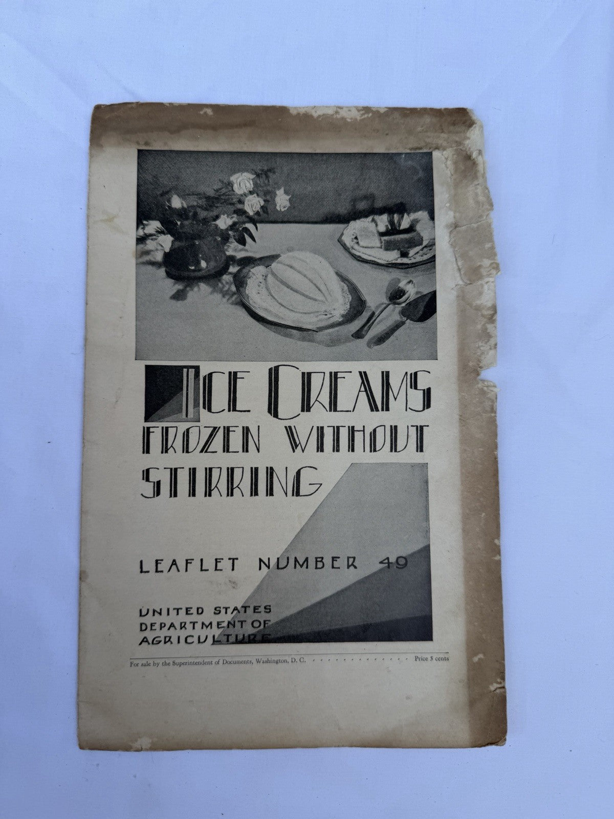 Vintage 1930s Crosley Shelvador Refrigerator Recipe Booklet USDA Ice Cream