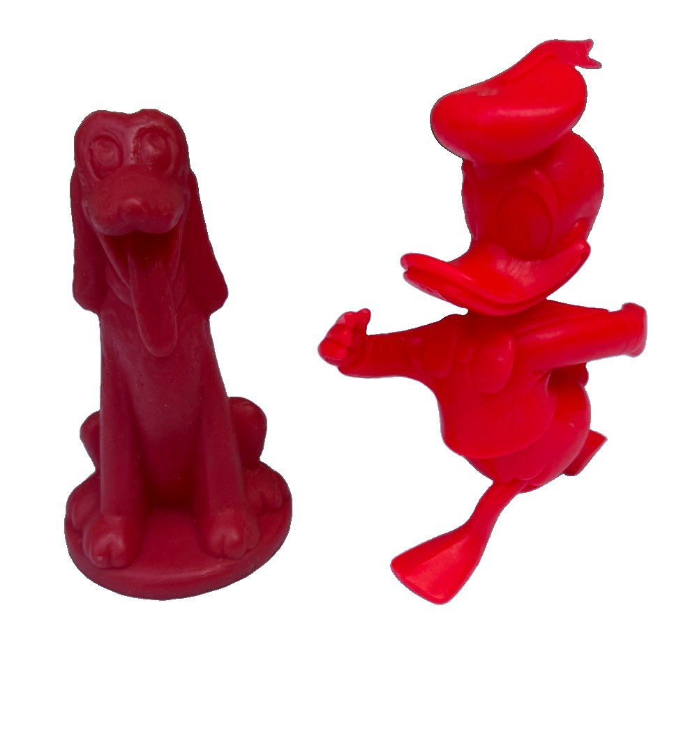 Vintage 1971 Disney Mold A Rama Pluto Figure Red Plastic Marx Donald Duck Mold
