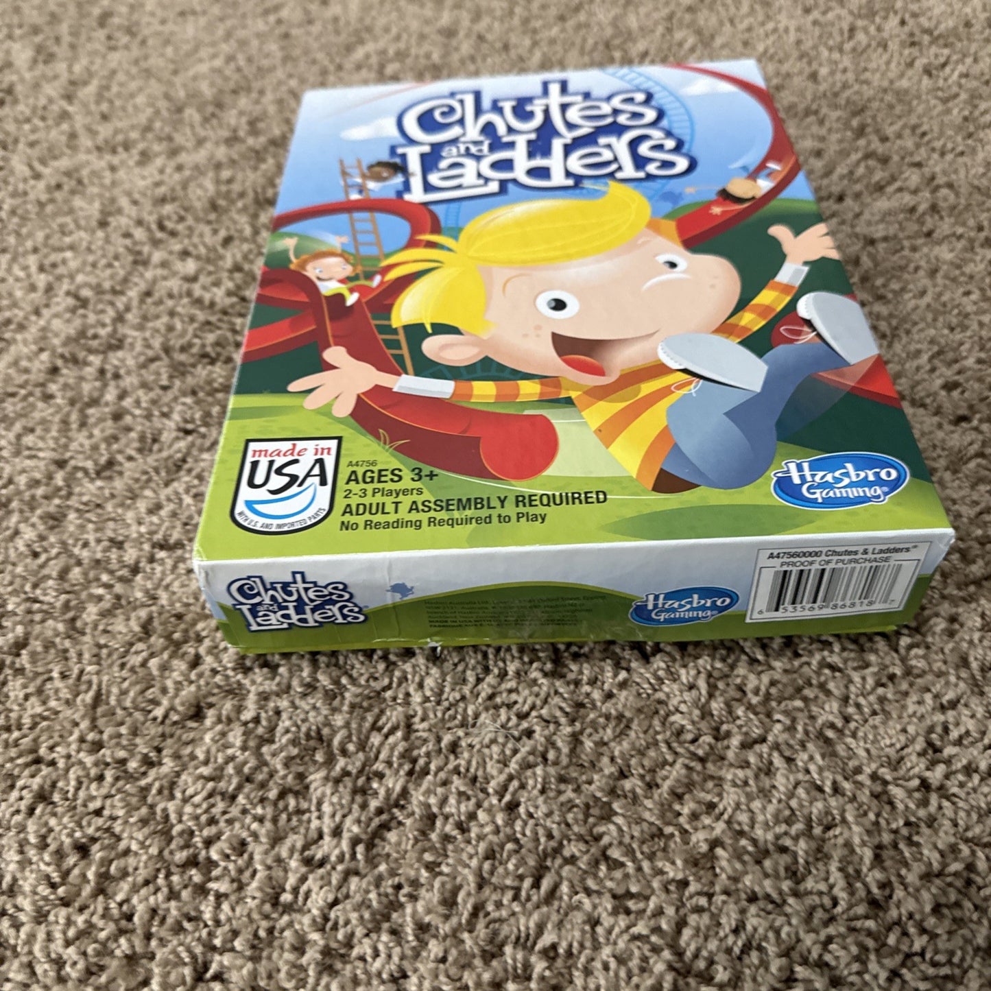 Chutes And Ladders Board Game Hasbro 2013 Complete Made In USA