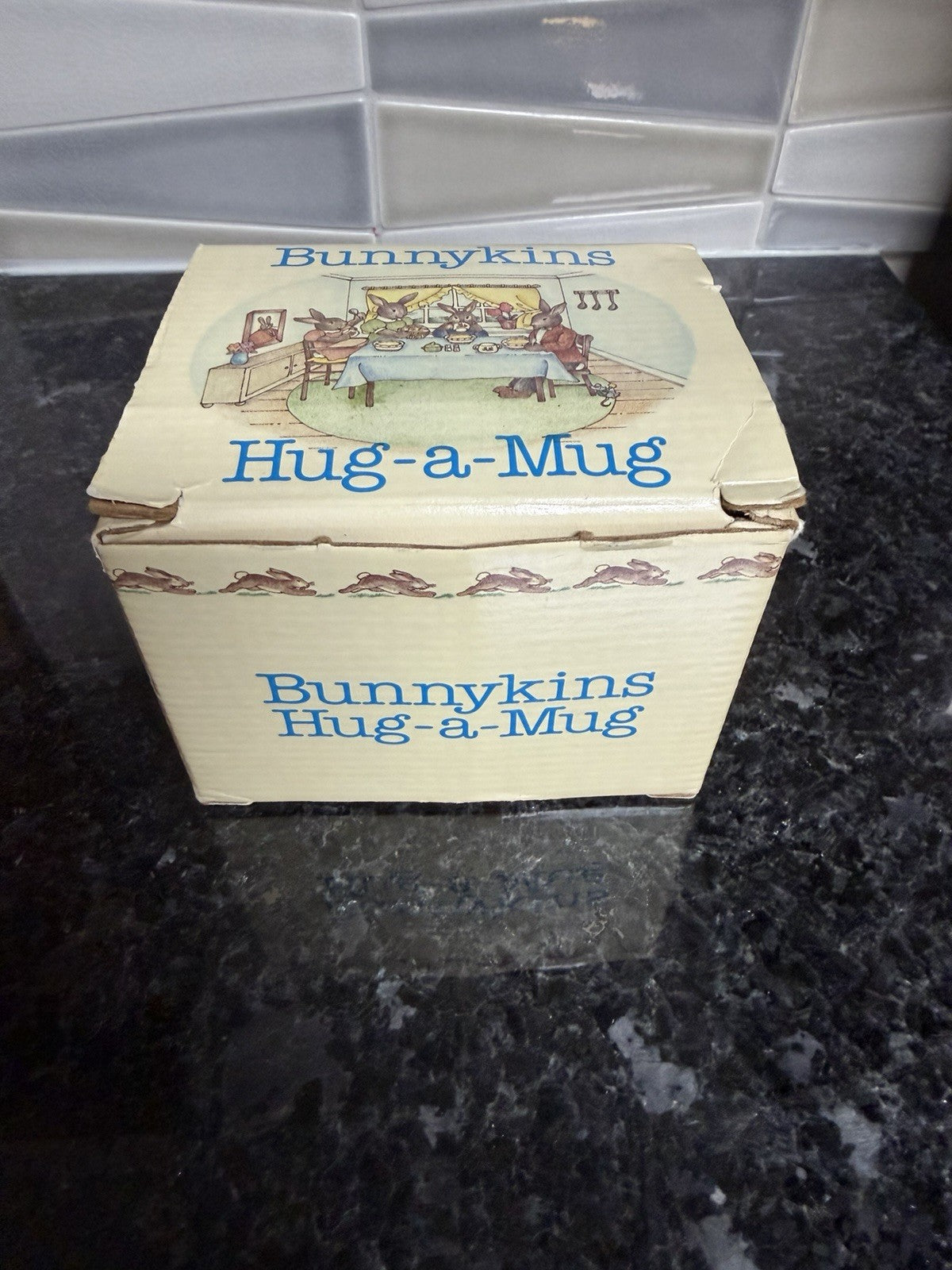 Vintage Royal Doulton Bunnykins Hug A Mug 2 Handle Child Cup Boxed England 3in