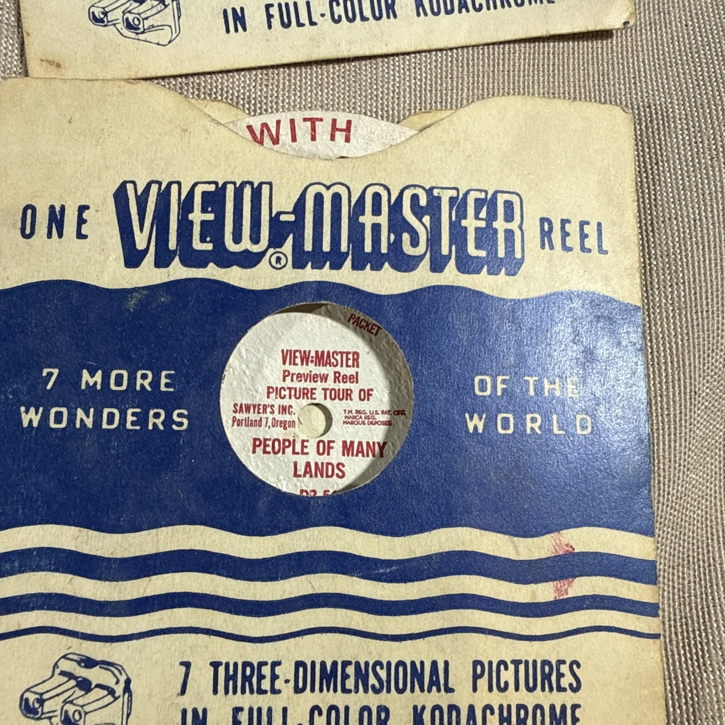 Vintage 1950s Sawyers View Master Reel Lot 3 Viewers + 31 Reels + cases