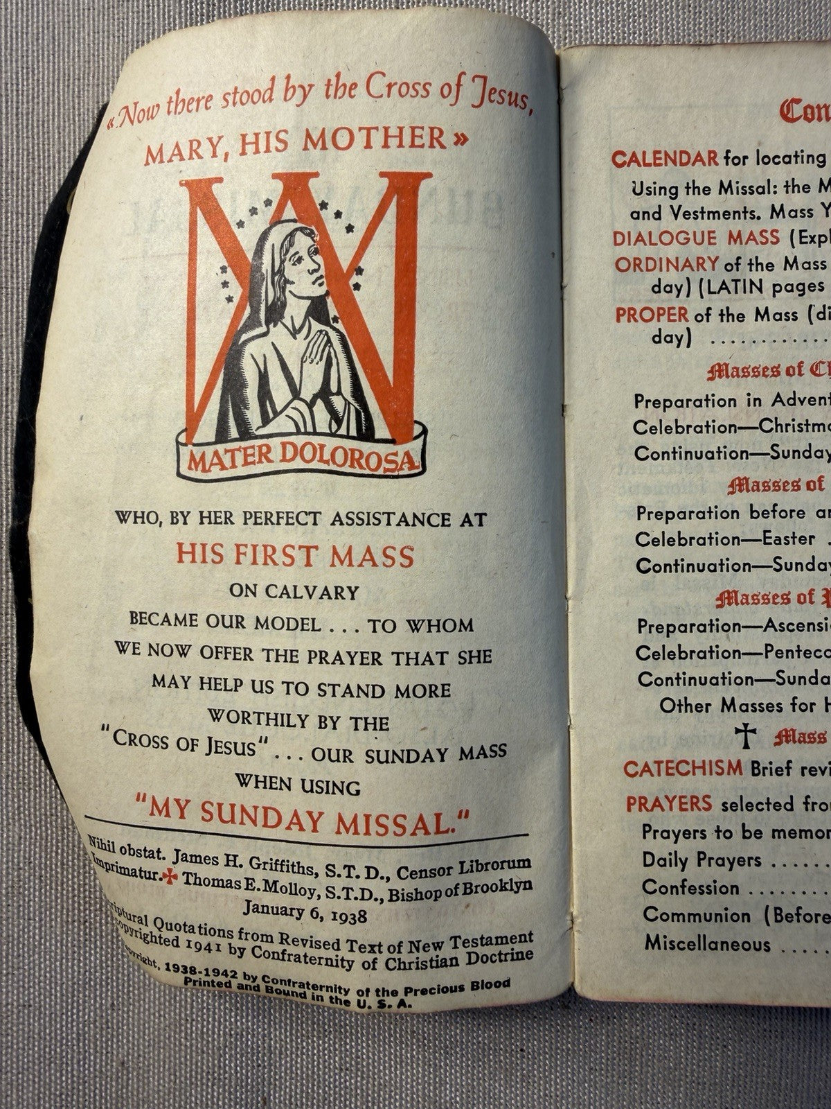 Vintage Catholic Books Scriptural Rosary My Sunday Missal Mini Prayer Book Lot 5