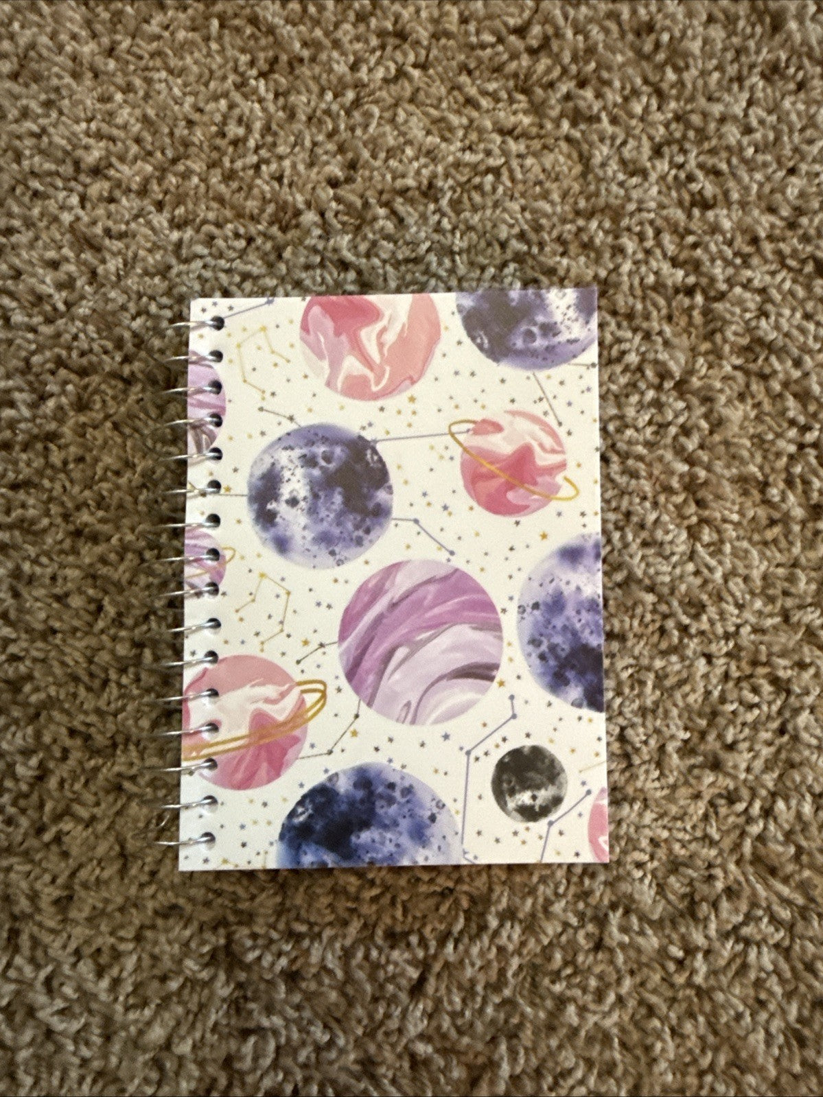 Lot of 3 Spiral Carnet Notebooks Journals – Good Vibes Only, Planets, Chevron