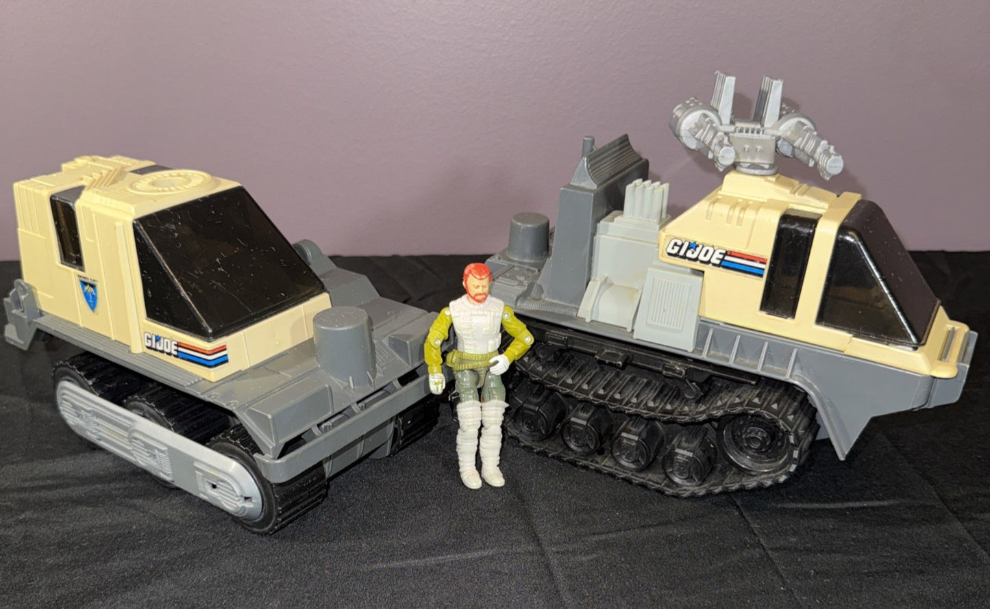 Vintage GI Joe Thunderclap Vehicle 1989 Hasbro with Figure Incomplete