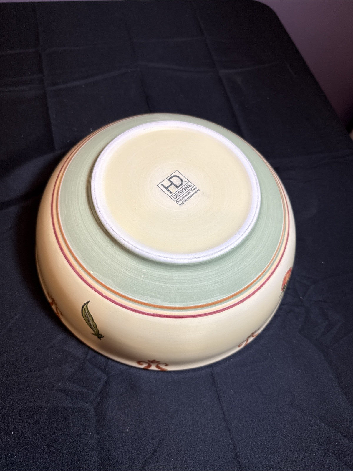 HD Designs Veggie Garden Pasta Serving Bowl 11" Artichoke Tomato Pepper Basil