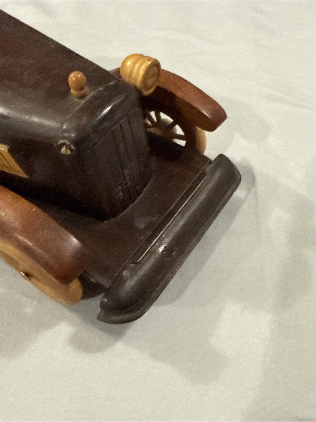 Vintage Handcrafted Wooden Car 12" Classic Handmade Display Incomplete