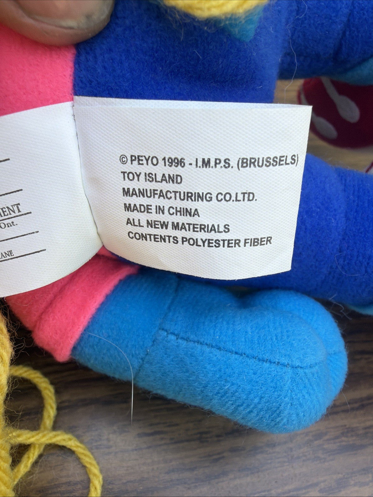 PEYO 1996 "Hug-A-Smurf" Smurfette plush toys Stuffed 10” Lot of 2