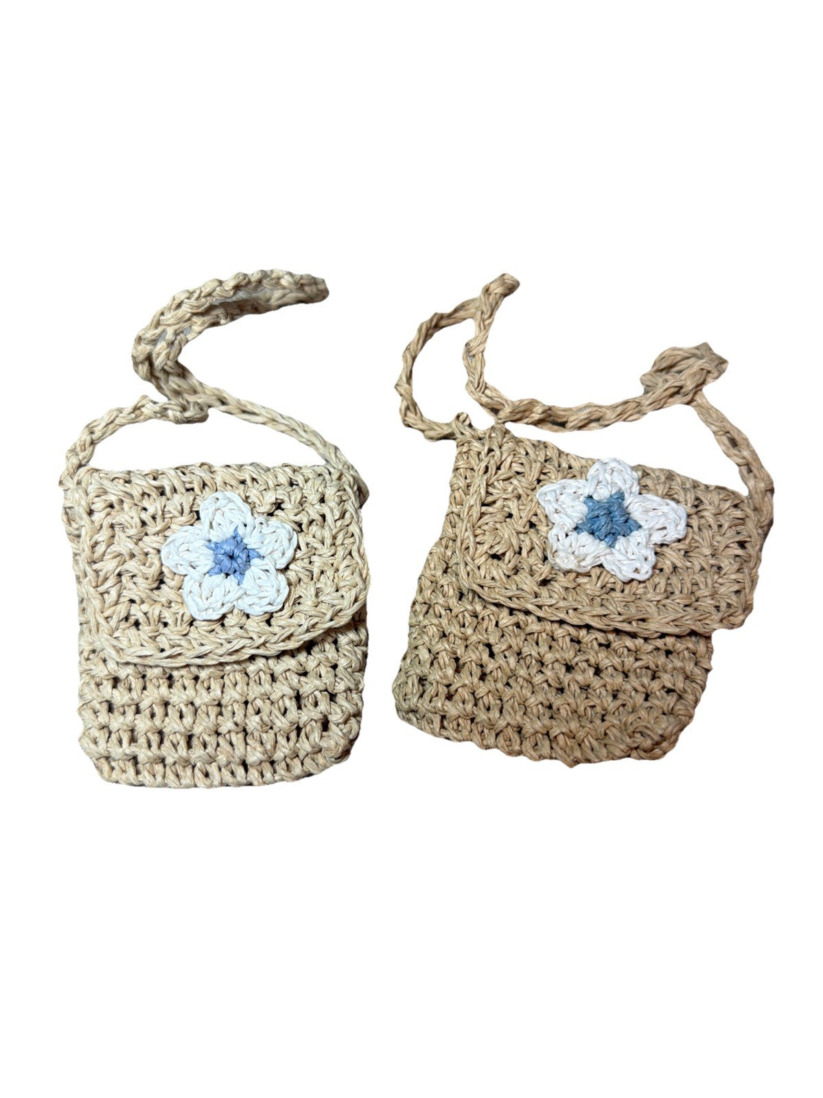 American Girl Periwinkle Purse Lot Pleasant Company Woven Straw 2