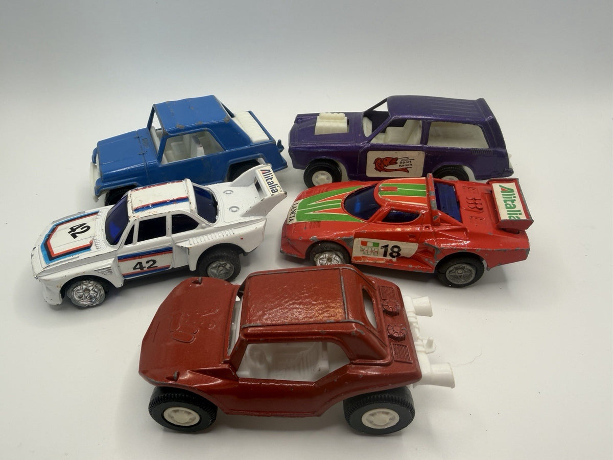 Vintage Diecast Toy Cars Lot 5 Tootsietoy Zee Lancia Stratos BMW 3.5 CSL Metal