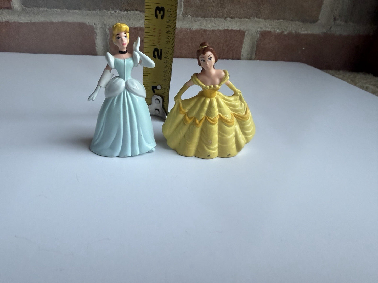 Vintage Disney Applause Cake Topper Figure Lot Belle Cinderella 2 Piece