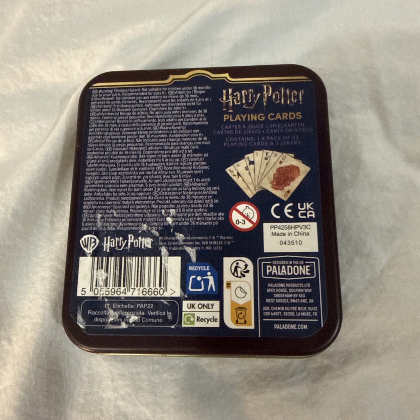 Harry Potter Playing Cards -Hogwarts full set 52 card - wizarding world Open Box