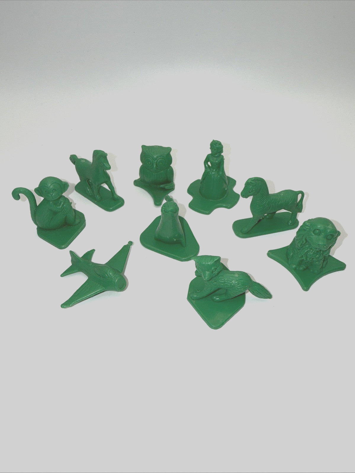 Vintage Tupperware Busy Blocks Figures Green 1970s Toy Lot 9pc