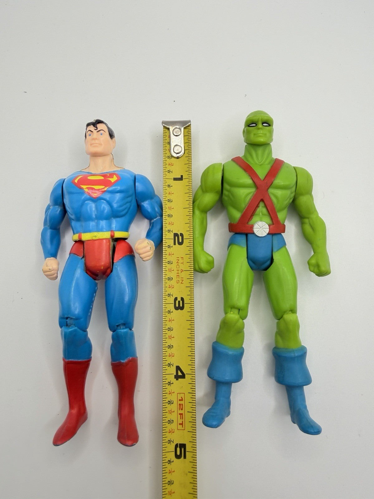 Vintage Superman Martian Manhunter Action Figures Lot 4.5 Inch DC Comics Toy Set