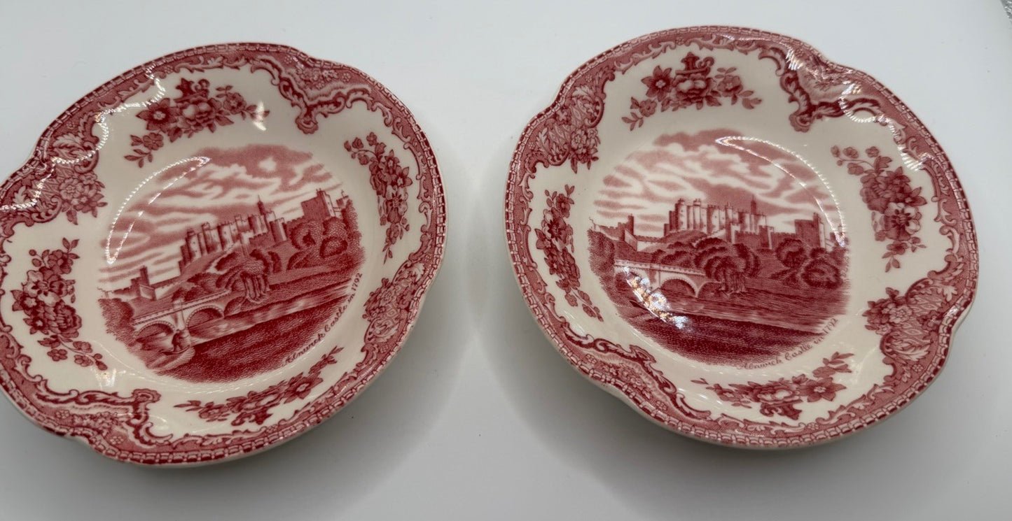 Johnson Brothers Old Britain Castles Red Oval Vegetable Bowl 2 Dessert Bowls