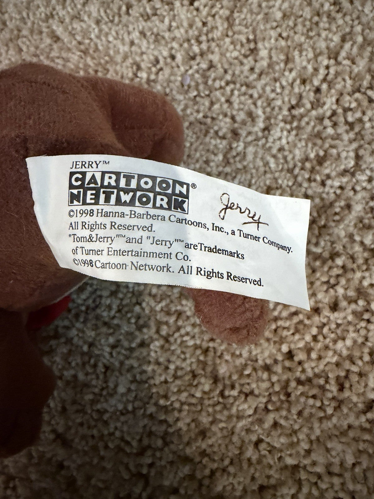 Vintage 1998 Tom Jerry Plush Set Cartoon Network Stuffed Animals Cat Mouse Pair