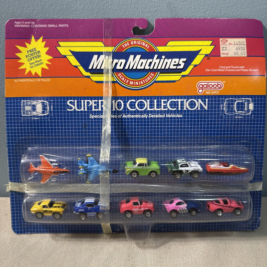 Vintage 1989 Galoob Micro Machines Super 10 Collection Sealed Multi Pack 6412