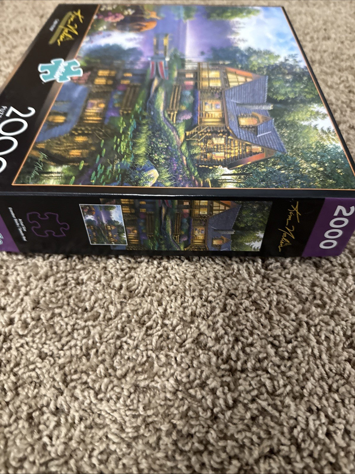 Buffalo Games 2000 Pc Puzzles Mountains on Fire Cabin Fever Kim Norlien Lot of 2