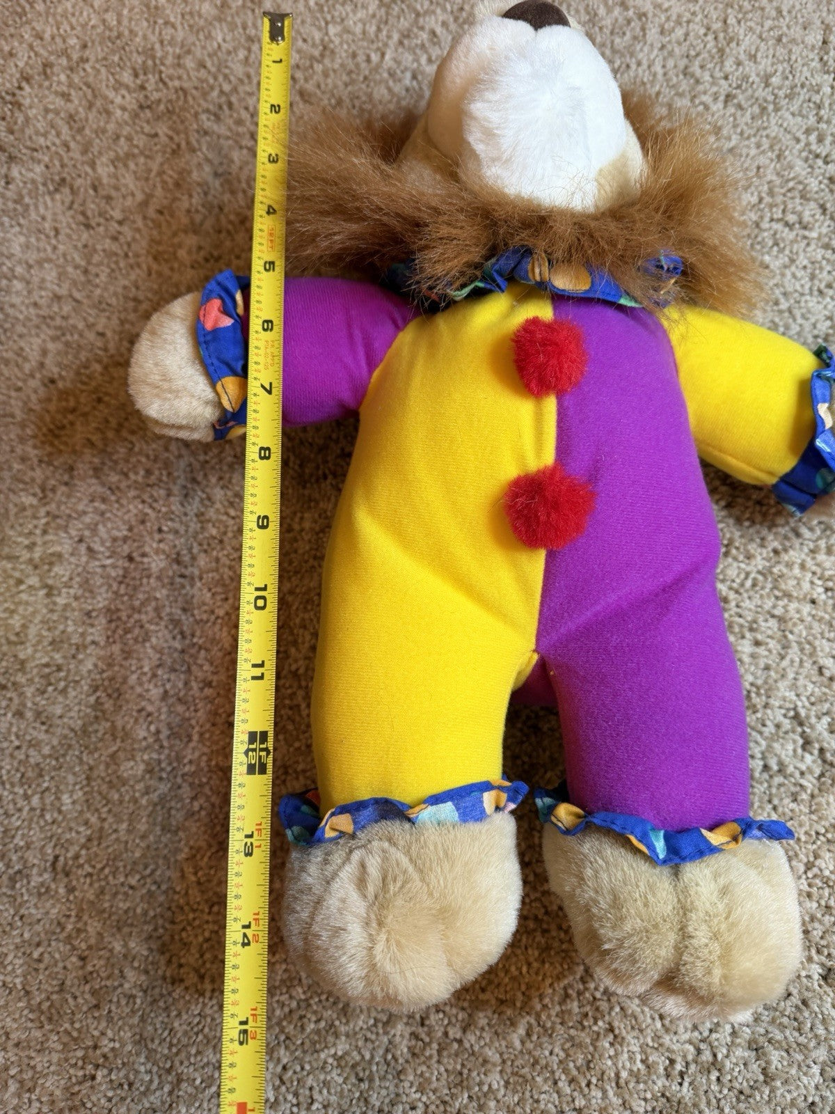 Dan Dee Soft Expressions Clown Lion Plush Stuffed Animal Jester Hat NWT Toy