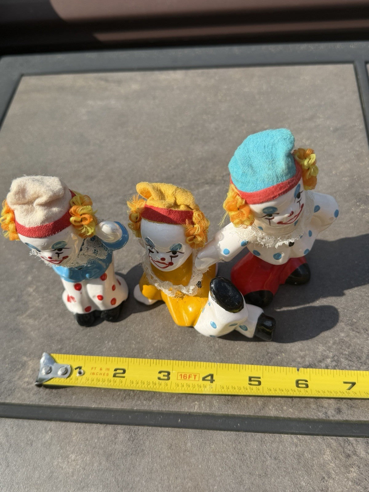 Vintage Circus Clown Ceramic Figurines Especially For Sophia Ann Hand Painted