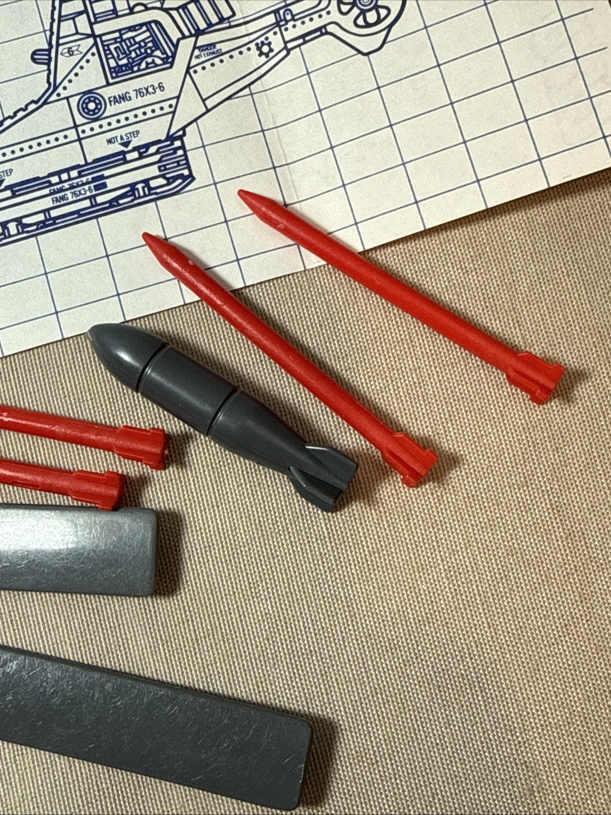 Vintage GI Joe Blueprint Lot RAM & FANG Vehicle Parts Instructions ARAH