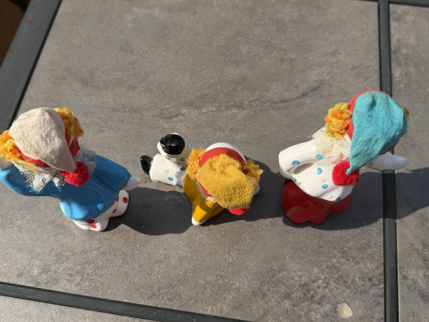 Vintage Circus Clown Ceramic Figurines Especially For Sophia Ann Hand Painted