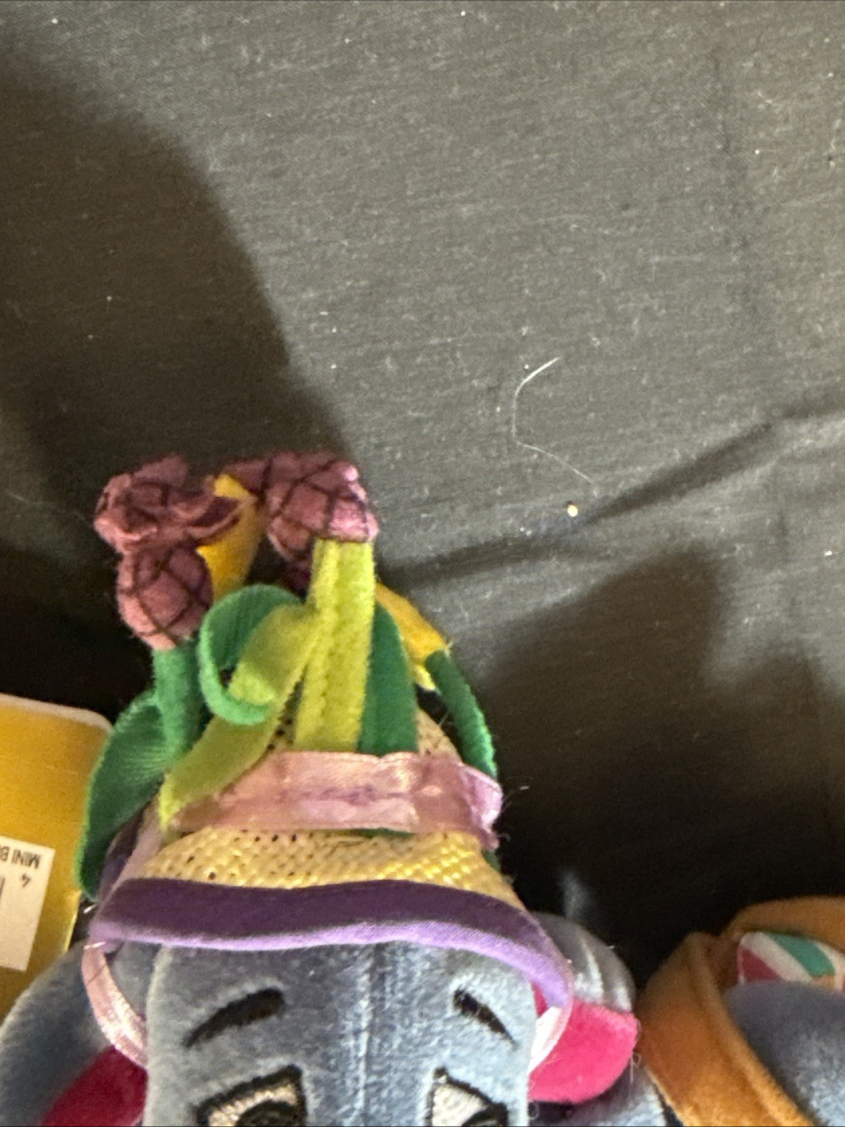 Disney's Winnie the Pooh Eeyore and Pooh Easter Bonnet Beanbag Plush Lot of 2