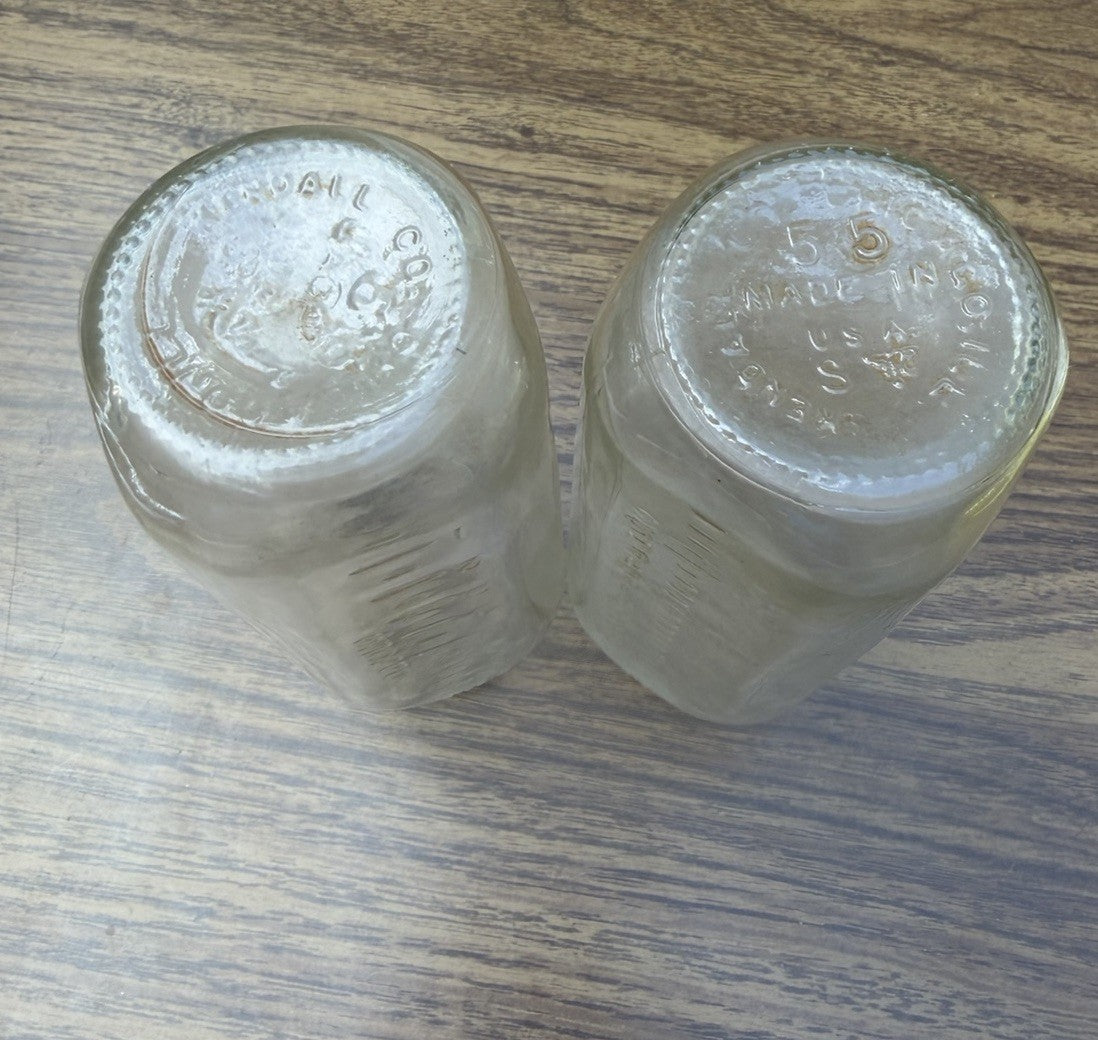 Vintage Evenflo Glass Baby Bottle Lot 6 Clear Nursing Bottles 4oz 8oz