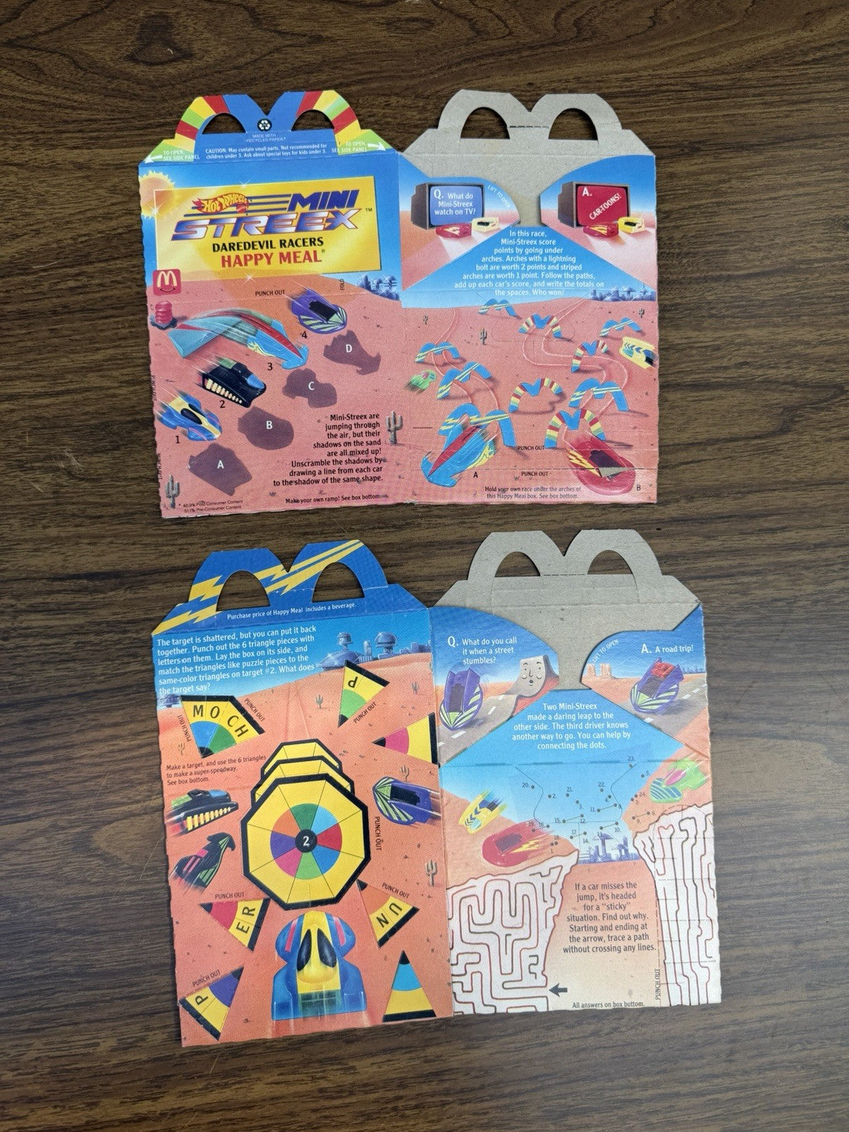 Vintage McDonalds Happy Meal Box Lot Beast Wars Disney Mixed 1990s Promo Boxes