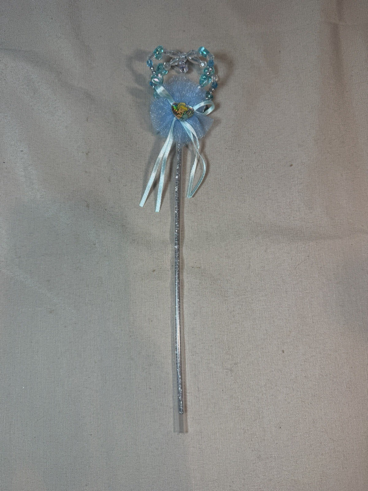 Disney Cinderella Wand Blue Silver Princess Wand Metal Beads 12"