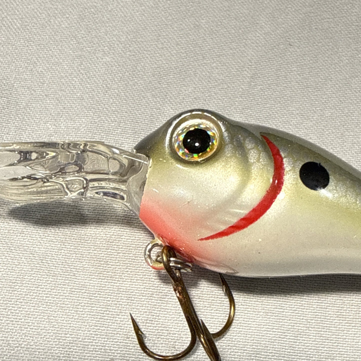 Lot of 2 Vintage Crankbait Fishing Lures Silver Shad Crawdad Bass