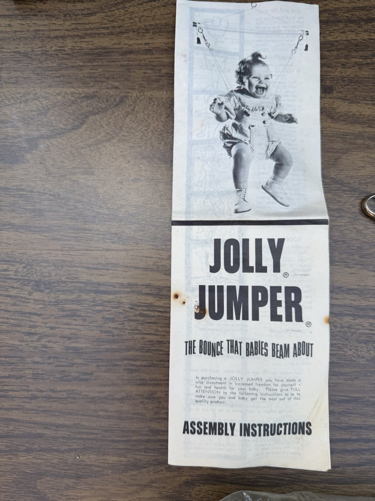 Vintage 1960s Jolly Jumper Baby Exerciser Gimbels Box Doorway Bouncer Set