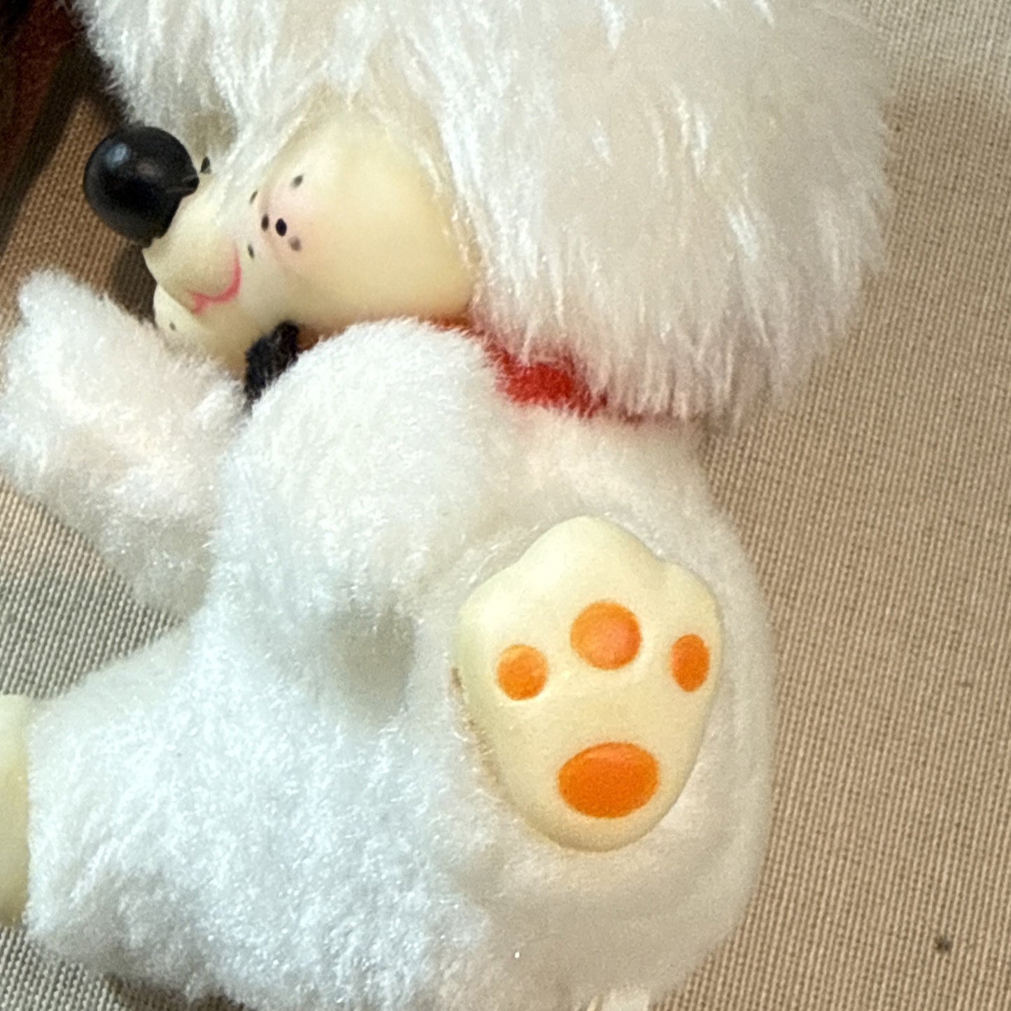 Vintage Fun World Patrice Plush Dog Rubber Face Paws Ornament Japan
