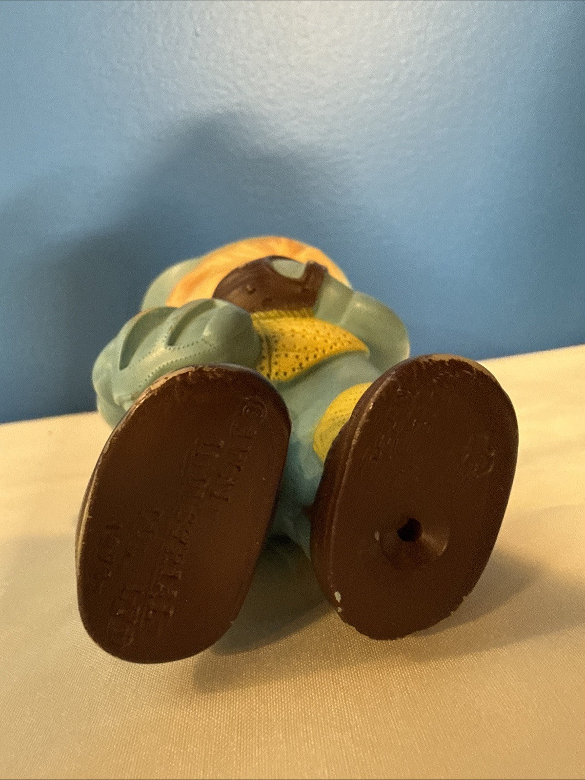 Vintage Iwai Baseball Catcher Boy Squeak Toy 1970s 6.5 Inch Working Japan