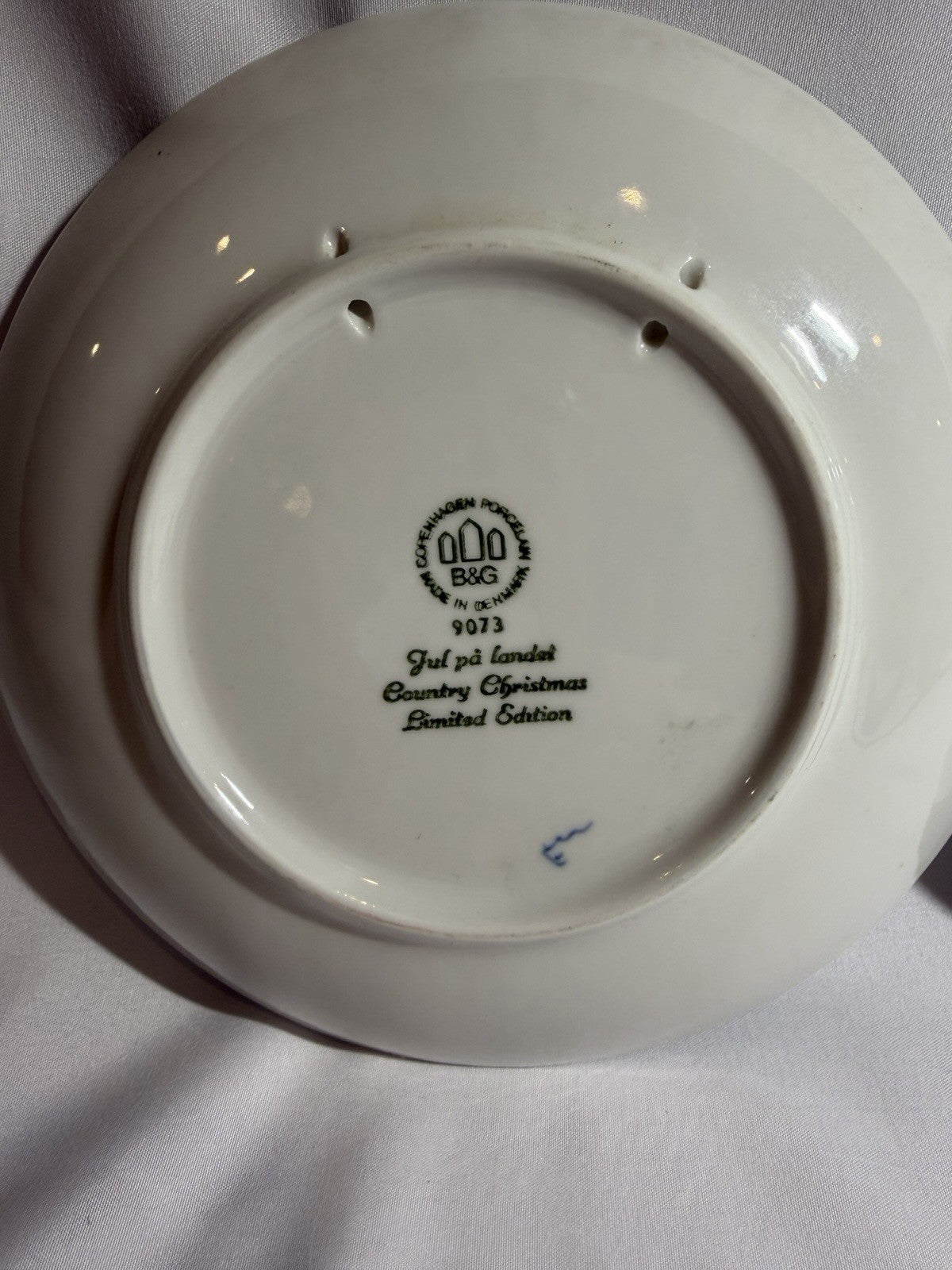 Bing and Grondahl Christmas Plates 1970 Pheasants and 1973 Denmark