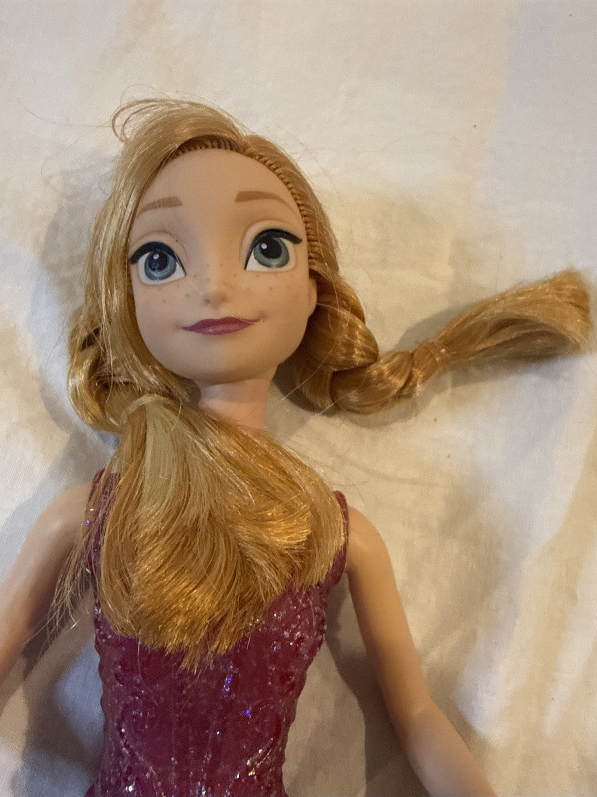 Lot of 4 Disney Princess Dolls Anna Tiana 2 Ariel With Outfits and Mermaid Tail