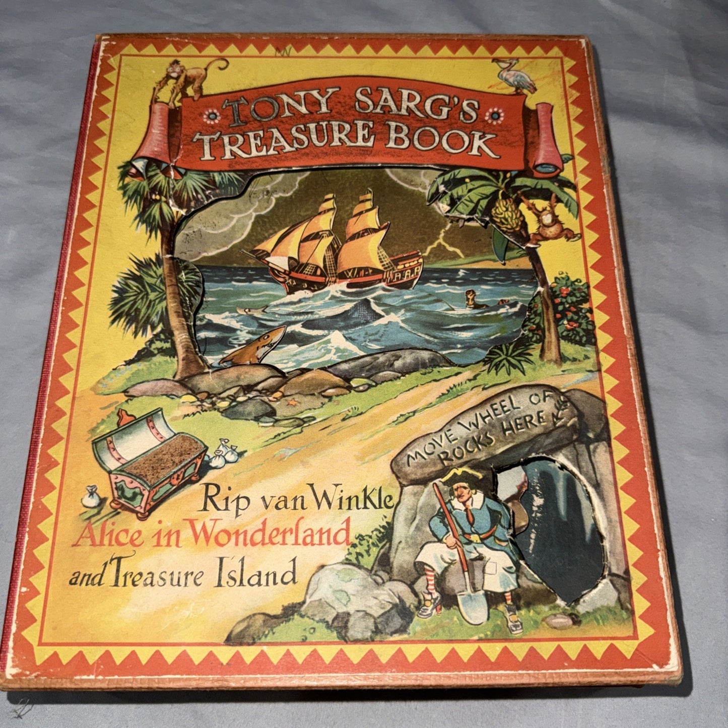 Vintage Tony Sargs Treasure Book 1942 First Edition McGraw Hill Rare PLEASE READ