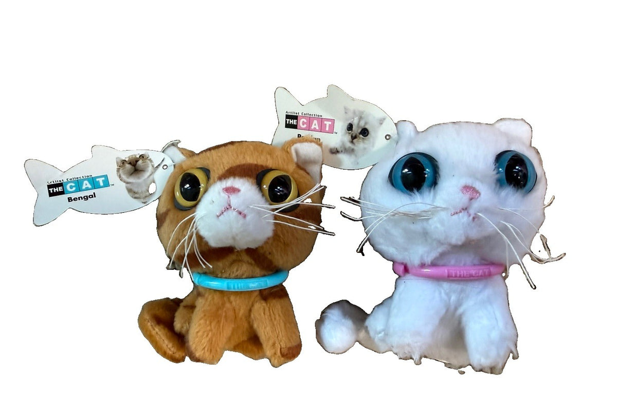 McDonalds The CAT Artist Collection 2005 Bengal Persian Kittens Plush Toys Pair