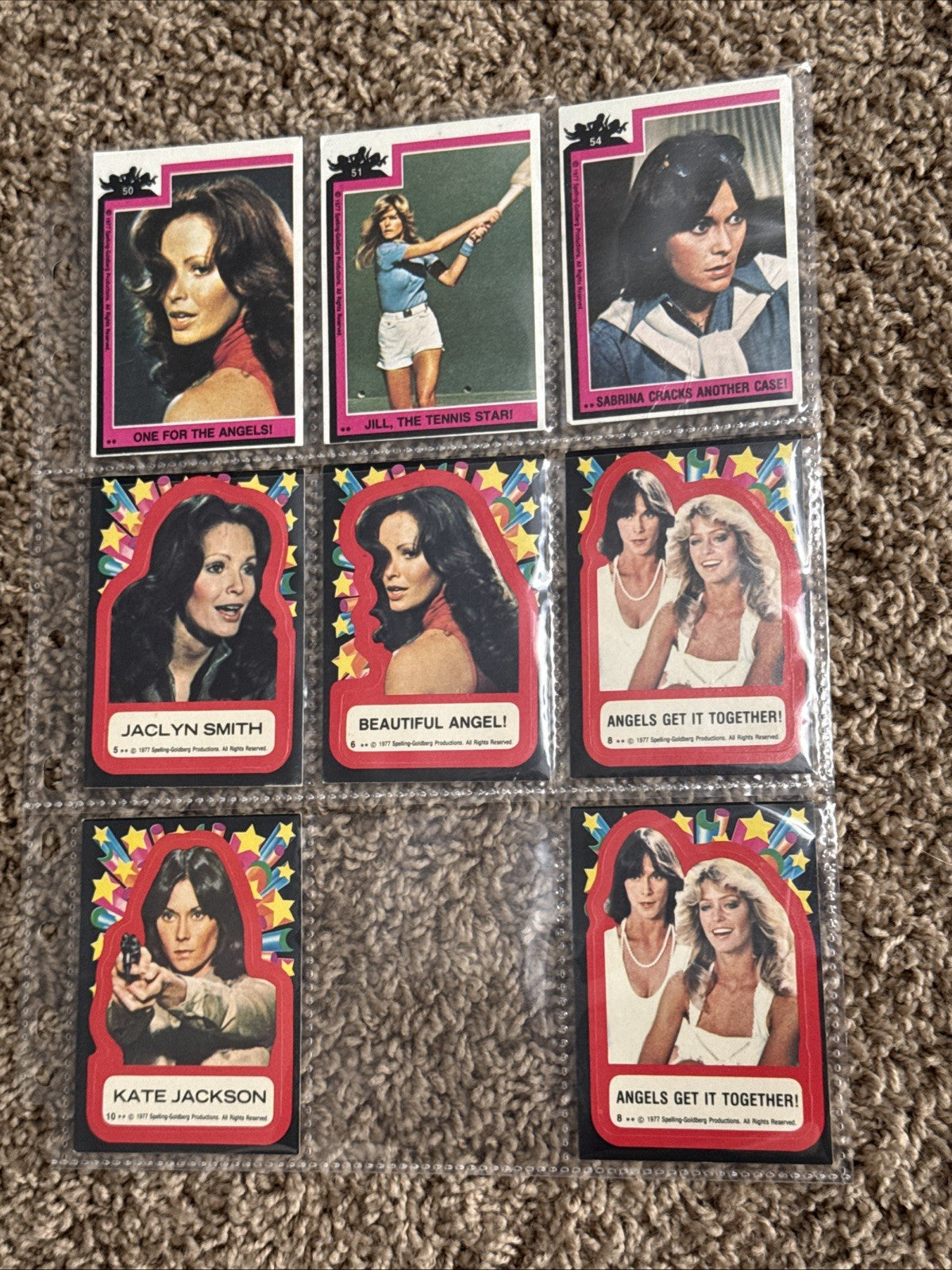 Vintage 1970s Topps TV Card Lot 73pc Charlies Angels Kotter Good Times Kung Fu