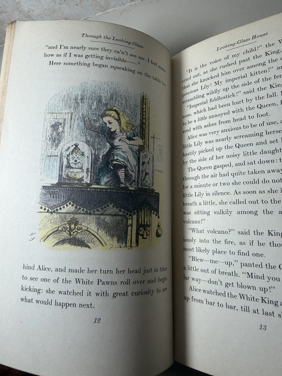 Vintage 1946 Through The Looking Glass Lewis Carroll Random House Tenniel Kredel