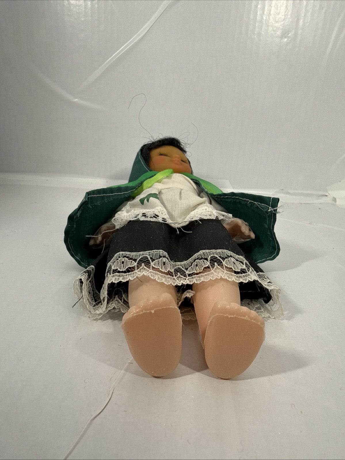 Vintage Irish St Patricks Day Doll Posable Green Dress Collectible 10"