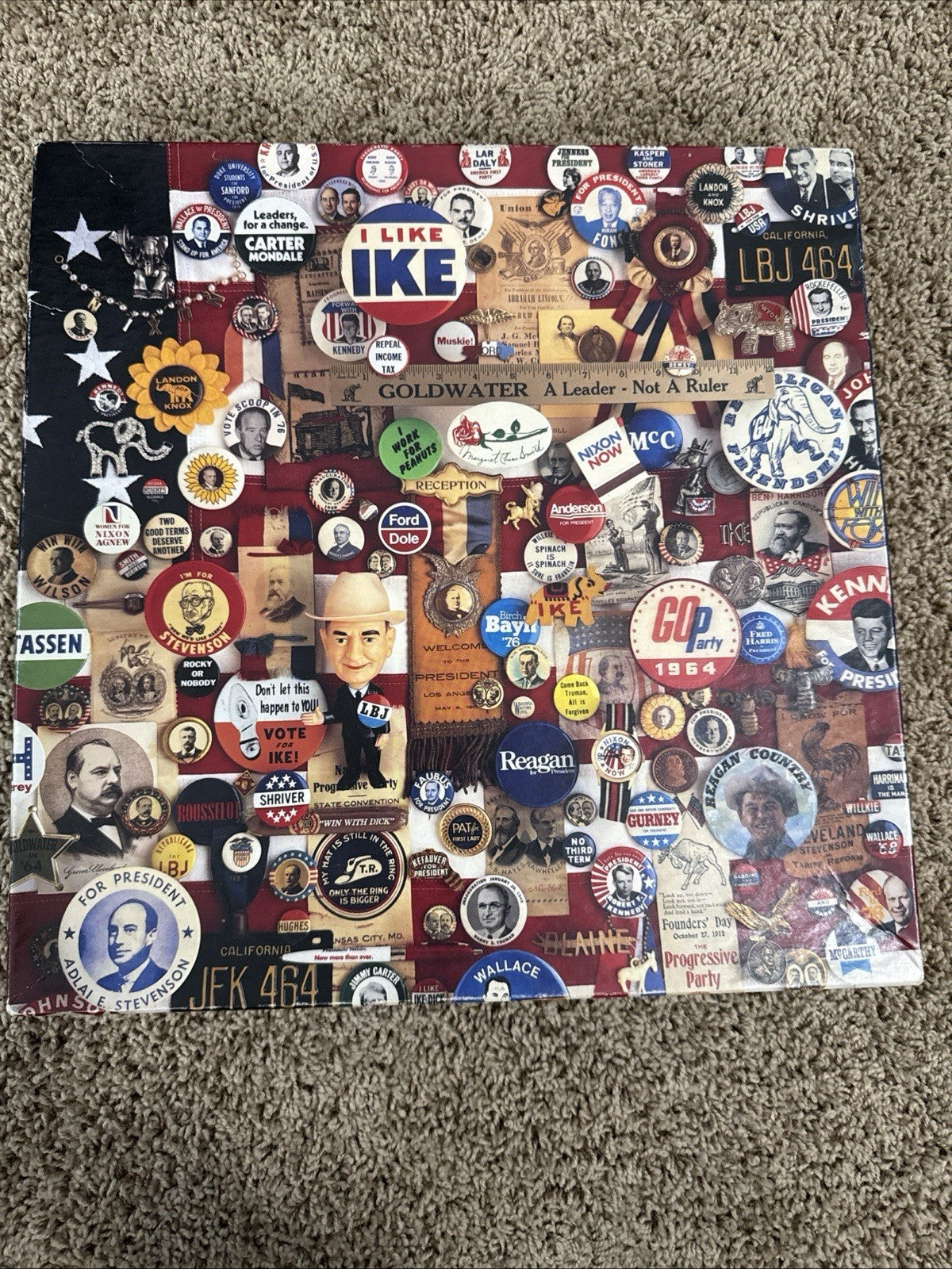 Vintage 1984 Springbok Pick A Winner Presidential Campaign 500 Pc Puzzle Used