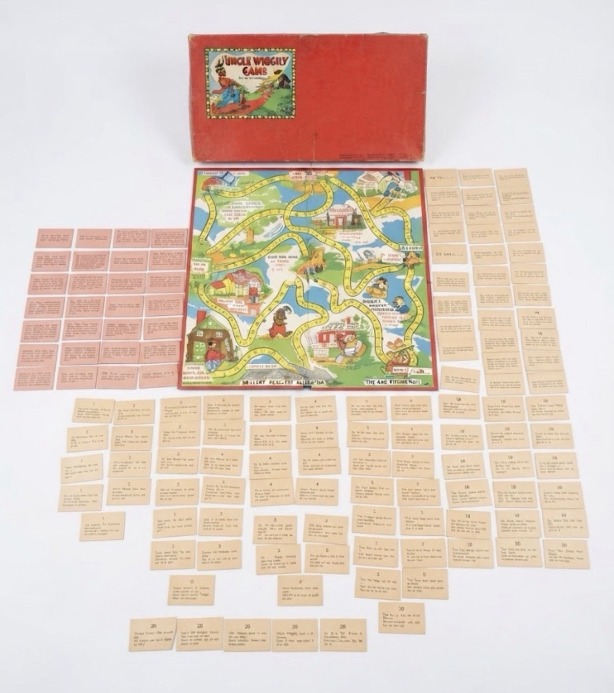 Vintage 1940s Uncle Wiggily Milton Bradley 4817 Complete Card Deck Board Box Set