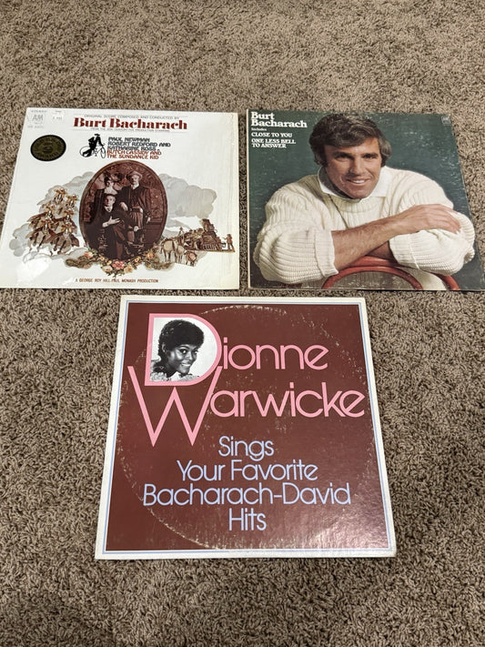 Burt Bacharach Vinyl LP Lot 3 Butch Cassidy Dionne Warwick Soundtrack Records