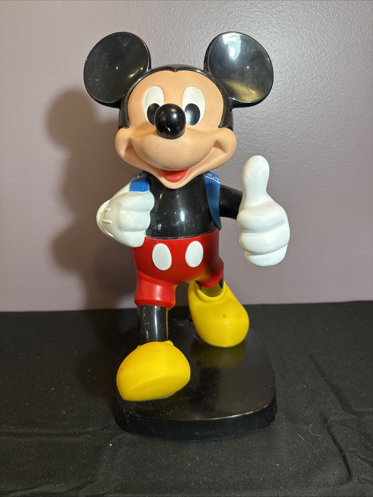 Vintage 1986 Tyco Mickey Mouse Telephone Blue Backpack 14 Inch No Phone