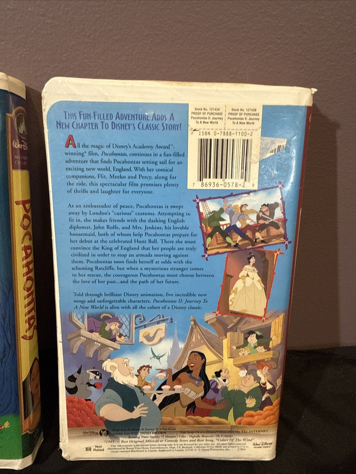 Disney Pocahontas VHS Lot 2 Movies Classic Animated Tapes