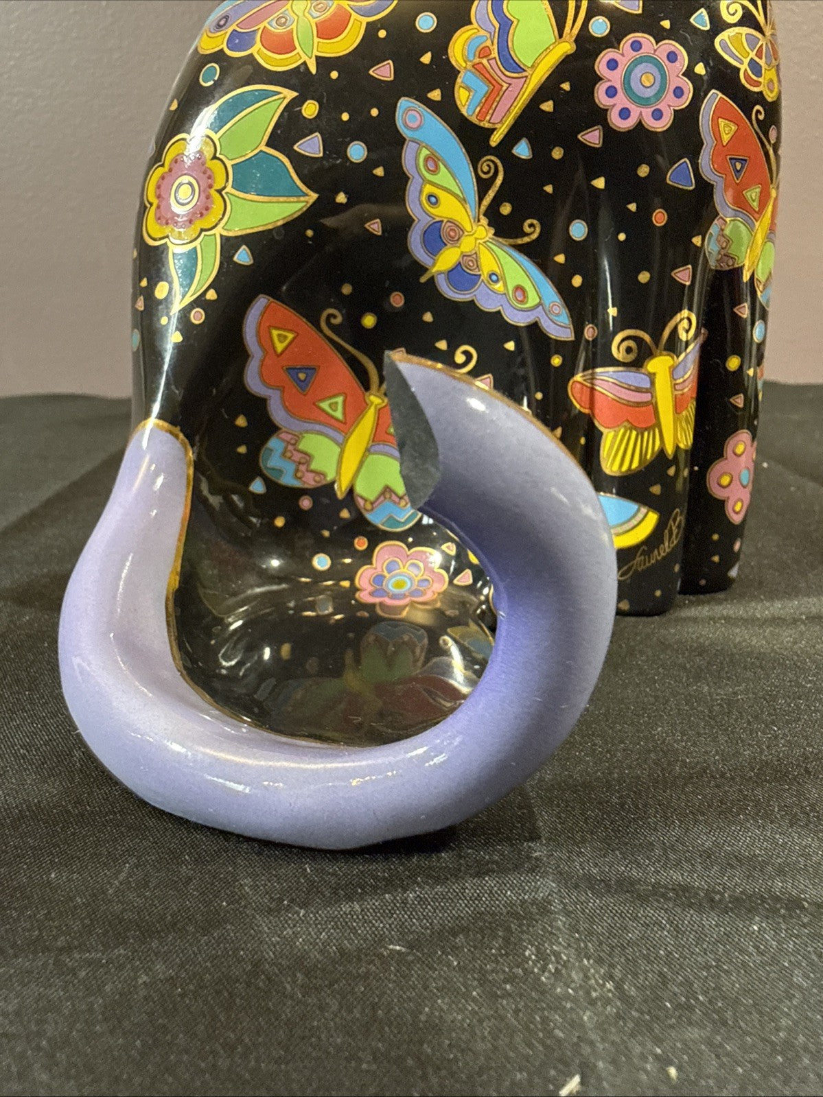 Vintage Laurel Burch Feline Plate Figurine Candle Holder Lot of 3 items