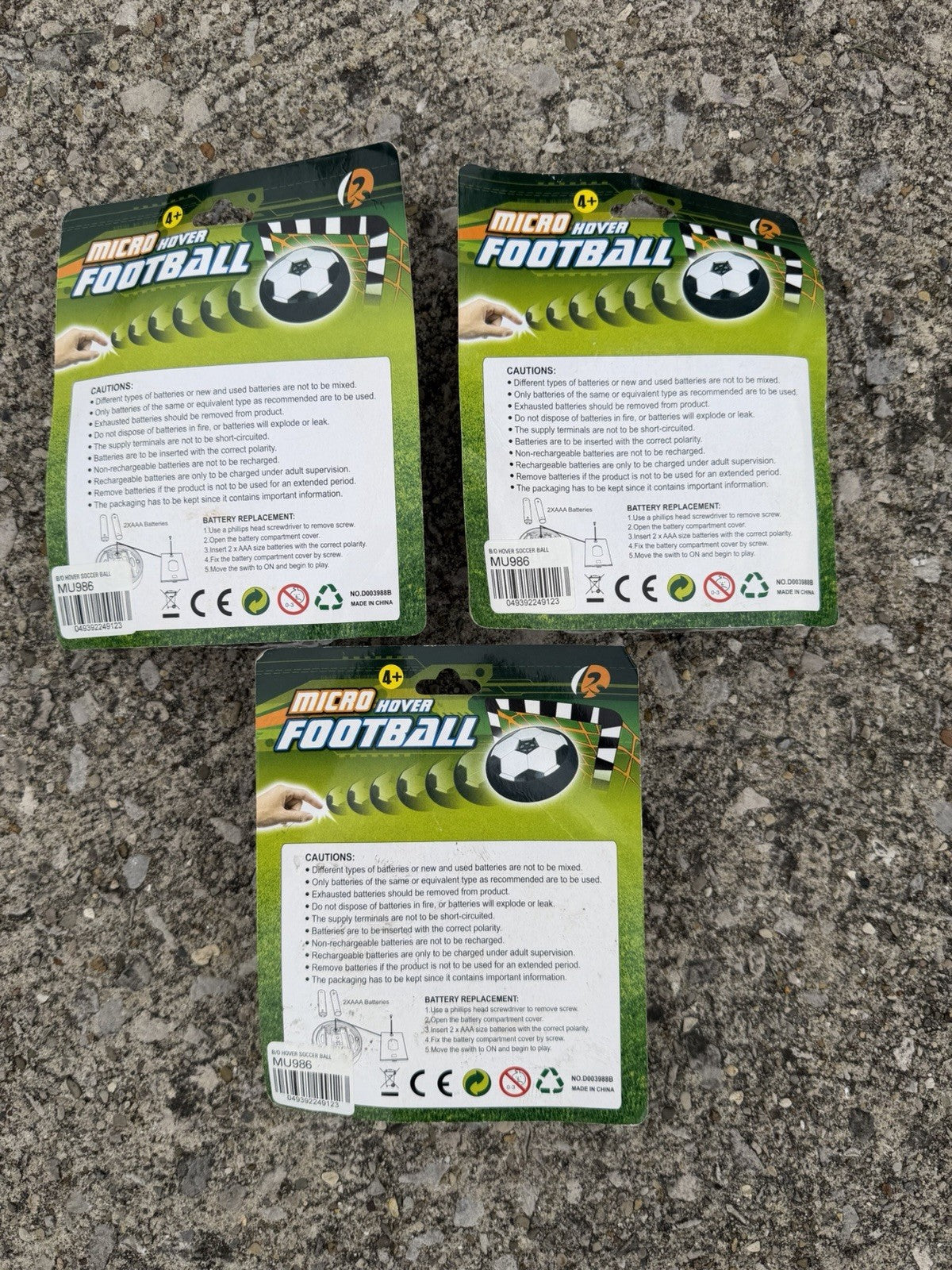 Micro Hover Football Soccer Mania 2006 Battery Operated Toys Lot of 3 New Sealed